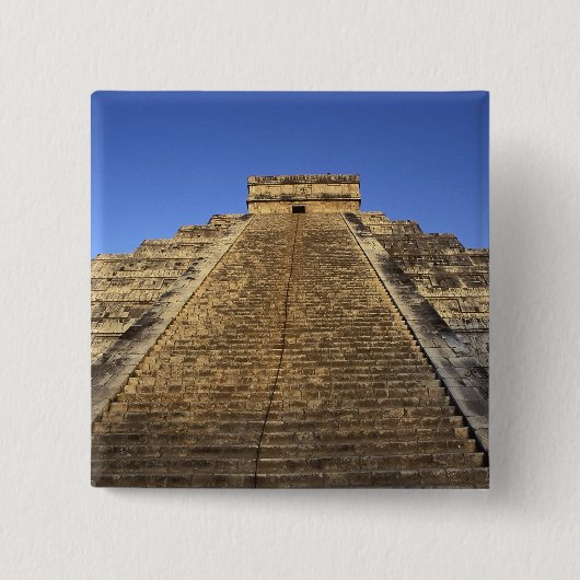 Kukulcan-Tempel oder Castillo-Burg) in 2 Button (Vorderseite)