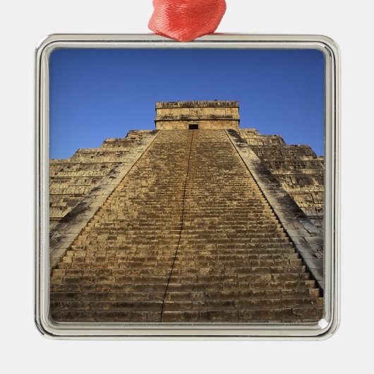 Kukulcan-Tempel oder Castillo-Burg) in 2 Silbernes Ornament (Vorne)