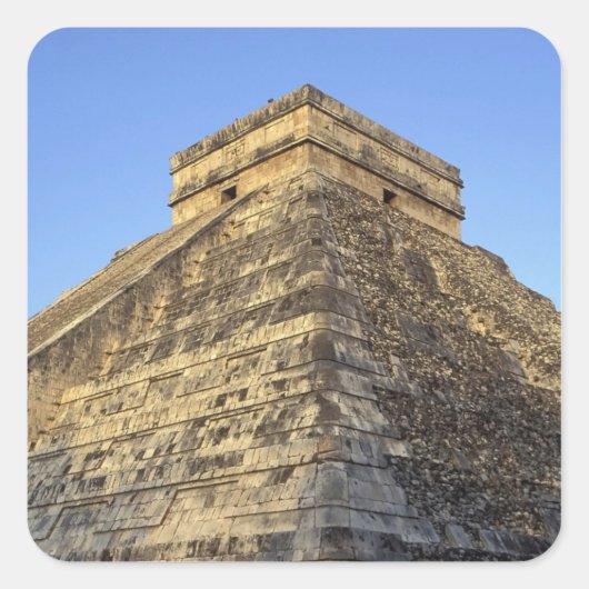Kukulcan-Tempel oder Castillo-Burg) in Quadratischer Aufkleber (Vorderseite)