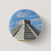 Kukulcán-Tempel, Pyramide, Chichen Itza, Mexiko Button (Vorderseite)