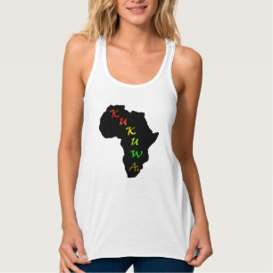 Kukuwa® afrikanisches Kontinent-Shirt Tank Top