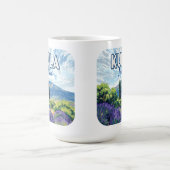 Kula Maui Haleakala Hawaii Lavender Retro Kaffeetasse (Mittel)