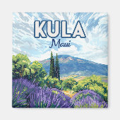 Kula Maui Haleakala Hawaii Lavender Retro Magnet (Vorne)