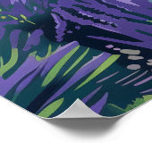 Kula Maui Haleakala Hawaii Lavender Retro Poster (Ecke)