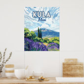 Kula Maui Haleakala Hawaii Lavender Retro Poster (Küche)