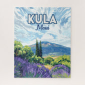 Kula Maui Haleakala Hawaii Lavender Retro Puzzle (Vertikal)