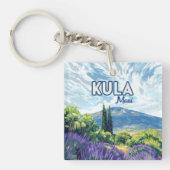 Kula Maui Haleakala Hawaii Lavender Retro Schlüsselanhänger (Vorderseite)