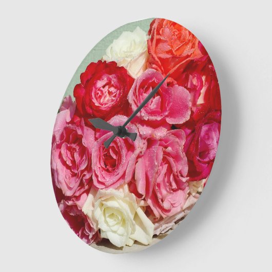 Kula Rose Maui Wall Clock Große Wanduhr (Winkel)