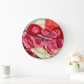 Kula Rose Maui Wall Clock Große Wanduhr (Zuhause)
