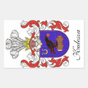 KULESZA FAMILIENWAPPEN RECTANGULAR STICKERS