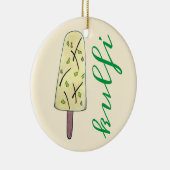 Kulfi Qulfi Indian Food Ice Cream Frozen Nachtisch Keramik Ornament (Rechts)