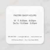 Kulinarisch | Chef Hat Quadratische Visitenkarte (Rückseite)