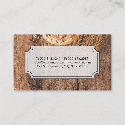 Kulinarisch | FÜHRUNGSKRAFT KOCH | Holz Visitenkarte (Rückseite)