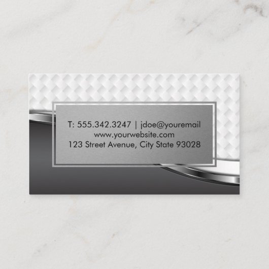 Kulinarisch | Führungskraft Koch Knife | Metallisc Visitenkarte (Rückseite)