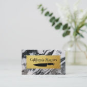 Kulinarisch | FÜHRUNGSKRAFT KOCH | Marmorgoldtrim Visitenkarte (Stehend Vorderseite)