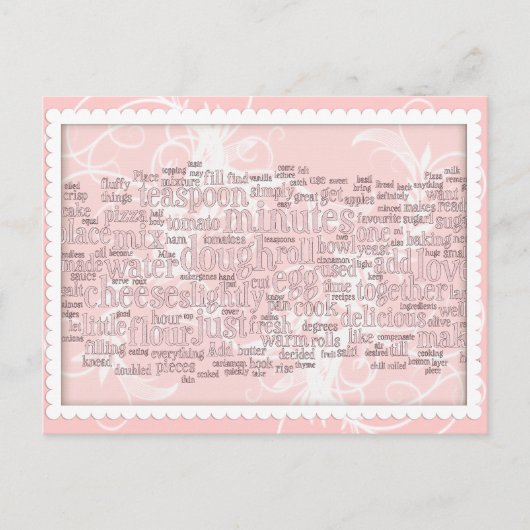 Kulinarische Begriffe Word Cloud Recipe Karten (Vorderseite)