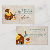 Kulinarische Geschäftskarte des Retro Visitenkarte (Vorne/Hinten)