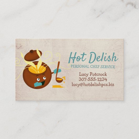 Kulinarische Geschäftskarte des Retro Visitenkarte (Vorderseite)