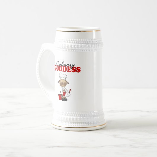 Kulinarische Göttin Bierglas (Vorderseite Links)