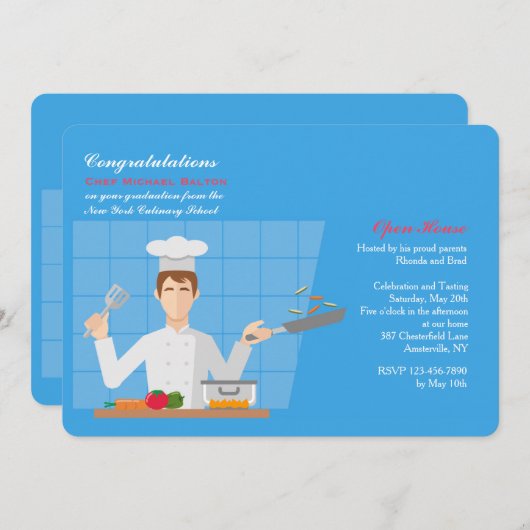 kulinarische Grad Einladung (Vorne/Hinten)