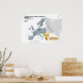Kulinarische Karte Europas nach Griechenland Poster (Küche)