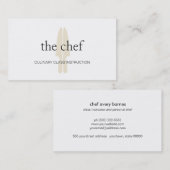 Kulinarische Koch-Messer Schulung Visitenkarte (Vorne/Hinten)