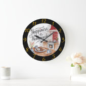 Kulinarische Kreation auf einer Platte Große Wanduhr (Zuhause)