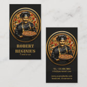 Kulinarische Kunst: Pizza Koch Capunk 2980 Visitenkarte (Vorne/Hinten)