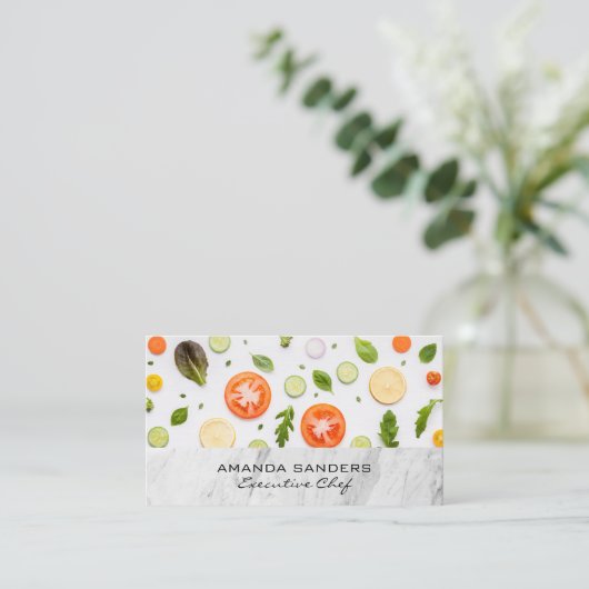 Kulinarische Künste | Gemüse Visitenkarte (Stehend Vorderseite)