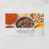 Kulinarische Künste | Gewürze in Dosen Visitenkarte (Rückseite)