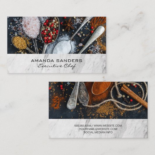 Kulinarische Künste | Gewürze Visitenkarte (Vorne/Hinten)