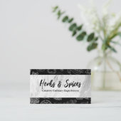 Kulinarische Künste | Gewürzkräuter - Illustration Visitenkarte (Stehend Vorderseite)