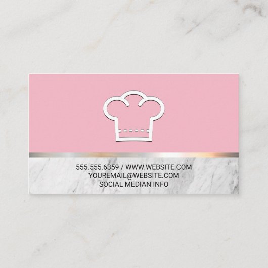 Kulinarische Künste | Gourmet Donuts Koch Hat Symb Visitenkarte (Rückseite)