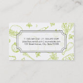 Kulinarische Künste | KOCH | Food Icons Visitenkarte (Rückseite)