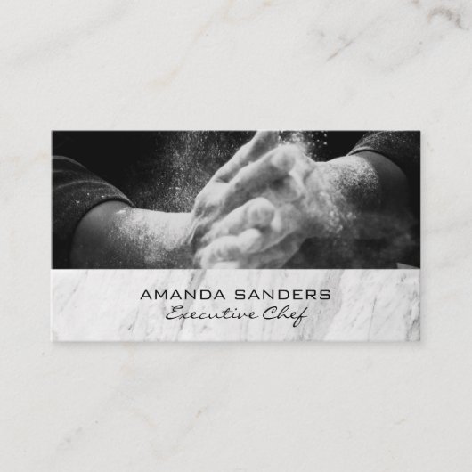 Kulinarische Künste | Koch Hand Kochen Visitenkarte (Vorderseite)