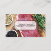 Kulinarische Künste | Koch | Steak und Kräuter Visitenkarte (Rückseite)