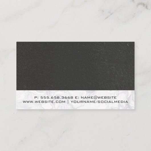 Kulinarische Künste | Rollendes Button Visitenkarte (Rückseite)