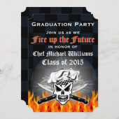 Kulinarische SchulAbschluss-Party Einladung (Vorne/Hinten)