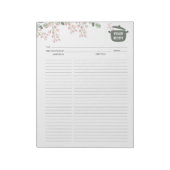 Kulinarische Vegane Rezepte Elegantes Notepad Notizblock (Rotiert)