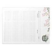 Kulinarische Vegane Rezepte Elegantes Notepad Notizblock (Vorderseite)