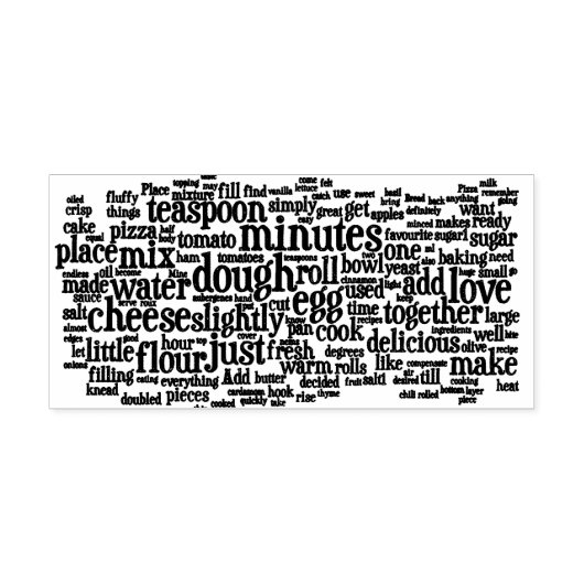 Kulinarische Wörter: Cloud Stamper Gummistempel (Prägung)