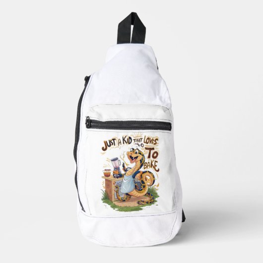Kulinarischer Abend: Eine Schlange in einer Schürz Crossbody Bag (Vorderseite)