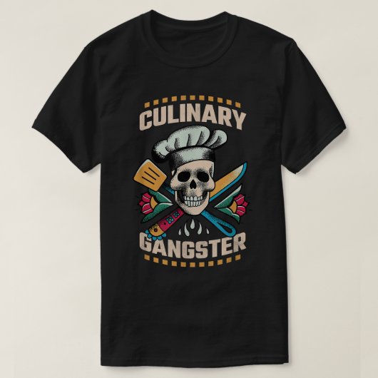 Kulinarischer Gangster, Kochen T-Shirt (Design vorne)