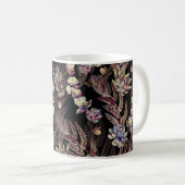 Kulinarischer Garten: modisches Blumenmuster Kaffeetasse (VorderseiteRechts)