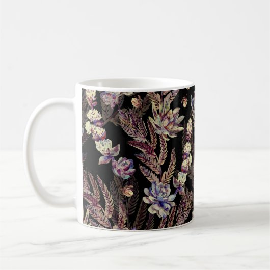 Kulinarischer Garten: modisches Blumenmuster Kaffeetasse (Links)