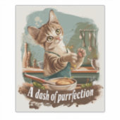 Kulinarischer Katzenchef Aufkleber (Vorderseite)