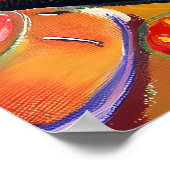 Kulinarischer Katzenkunst-Druck Whimsical Küchenwa Poster (Ecke)