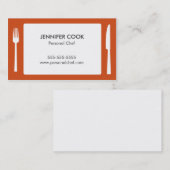 Kulinarischer Koch Catering Tischset Visitenkarte (Vorne/Hinten)