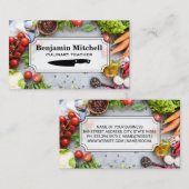 Kulinarischer Koch | Frisches Gemüse Visitenkarte (Vorne/Hinten)
