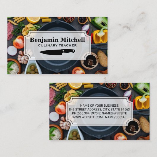 Kulinarischer Koch | Gemüse: Visitenkarte (Vorne/Hinten)